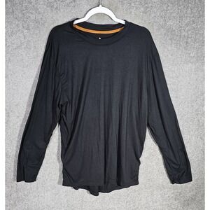 Authentic Thermals By Terramar Mens Size 2XL Black Baselayer Long Sleeve Shirt